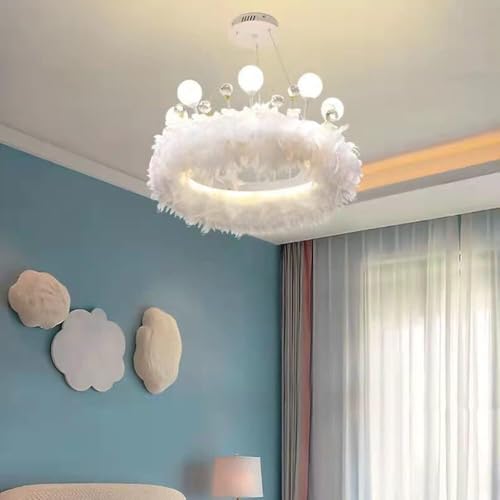Pendentif LED light dimmable avec globe lait blanc pour fillette - 3