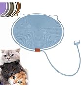 Cat Scratcher Mat, 2025 New 16.5" Dual Scratching Pads for Indoor Cats Natural Cotton Rope Cat Sc...