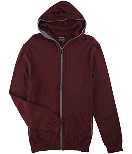 Tasso Elba Womens Contrast Trim Long Sleeves Full Zip Sweater