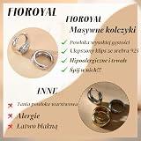 FIOROYAL Kolczyki kreolskie ze srebra próby 925 dla kobiet, hipoalergiczne kolczyki Chunky 14-karatowe złoto, kreolki, małe kolczyki Huggie Teardrop do wrażliwych uszu (złoto/srebrne)