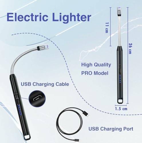 TRUEBLUE Electric Arc Lighter, Black, USB Rechargeable - Image 3