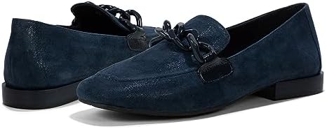 Donald Pliner Women's Bethany Distressed Metallic Loafer, Navy, 7.5 | Image 7