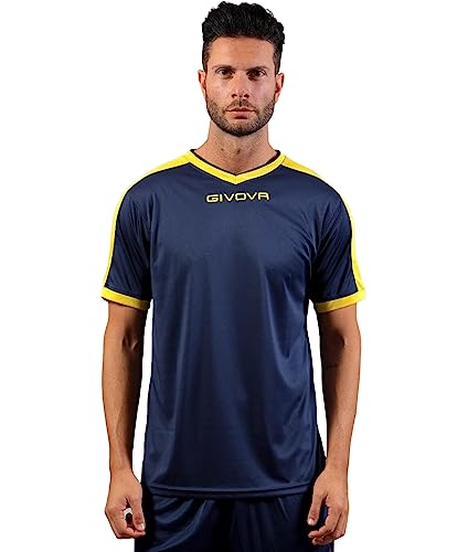 GIVOVA Shirt Revolution Interlock Blu/Giallo Tg. L