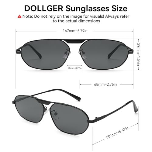 Dollger Trendy Oval Sunglasses Women Men Retro Fashion Small Oval Aviator Frame 90s Metal Designer Shades4