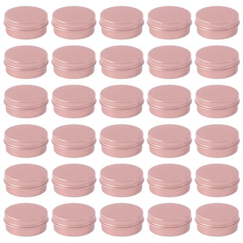 ASUNFO 30 Pcs 0.5 oz Aluminum Tin Jar with Screw Cap with Sc