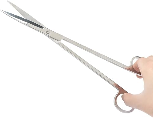 Miniatura 4 de Tijeras de acuario, tijeras de espejo de acero inoxidable para acuario, adecuadas para agua salada, agua dulce, poda de plantas de acuario, peceras,