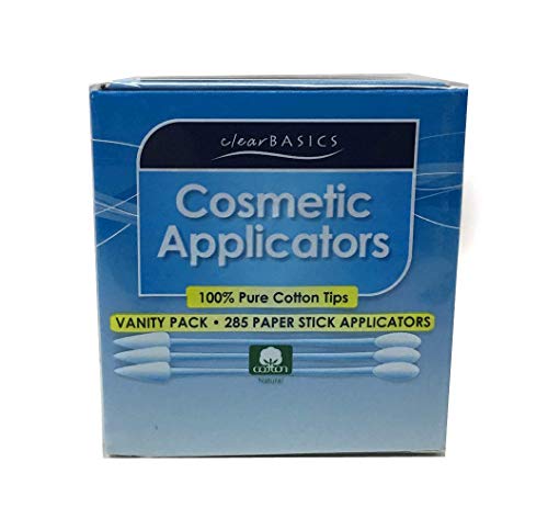 4SGM Cotton Swabs Paper Stick Pure Cotton Tips - 285 Count