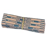 Wrapper per Rotoli di Moneta, Pacchetto Tubo di Carta per Moneta Preformato Anti -rottura con Codifica a Colori, Organizzatore Pratico di Stoccaggio delle Monete per Riempimento