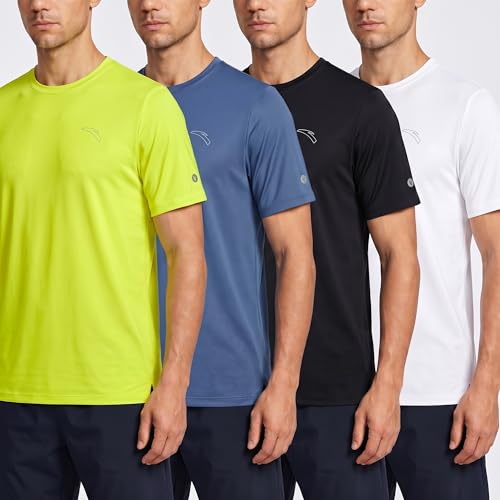 ANTA Men’s Quick Dry Short Sleeve Crew Neck Shirt, Moisture Wicking Athletic Performance Tee with Reflective Back Strip, Breathable Lightweight Gym Workout Running Top, Black, M by ANTA - Used condition - Image 8