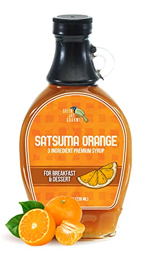 Image of Green Jay Gourmet Orange Syrup - 3 Ingredient Non GMO Fruit Syrup - 8 oz | Non GMO & Preservative Free, Perfect for Breakfast, Pancakes, Waffles, French Toast, Coffee, Drinks & Desserts