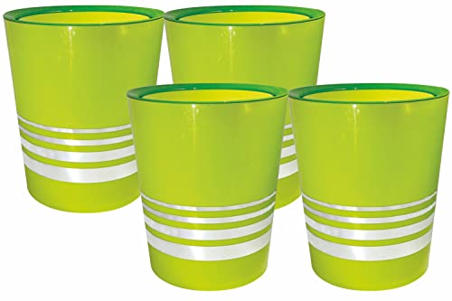Image of Wonder Homeware Bingo Open Dustbin Set, 4 pc Dustbin 6 ltr, Green Color