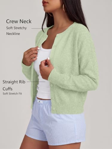 Image of Trendy Queen Cropped Cardigan Sweaters for Women Fall Fashion Clothes 2026 | Lightweight Knit Button-Down, Y2K Open-Front Layering Piece for Fall, Spring & Office Wear