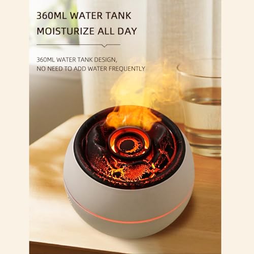 Difusor aromático eléctrico Volcano Humidifier 360 mL blanco miniatura 4