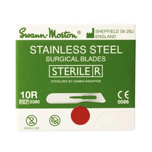 A1 Surgics Dermaplaning Kit with (Swann)-(Morton) (10) R Dermaplaning Blades (100ct.) - 2 ABS Plastic Light Weight Reusable Handles and Disposable Scalpels Blades (100 Blades Only)