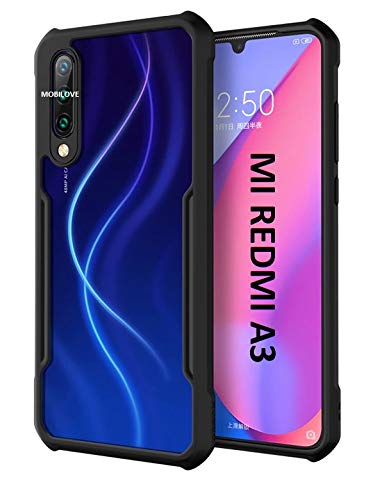 MOBILOVE Shockproof Crystal Clear Eagel Back Cover Case for Mi Redmi A3| 360 Degree Protection | Protective Design | Hybrid Soft PC Anti Clear Gel TPU Bumper Case (Black) (B08X99HZ4W) Amazon Price History, Amazon Price Tracker