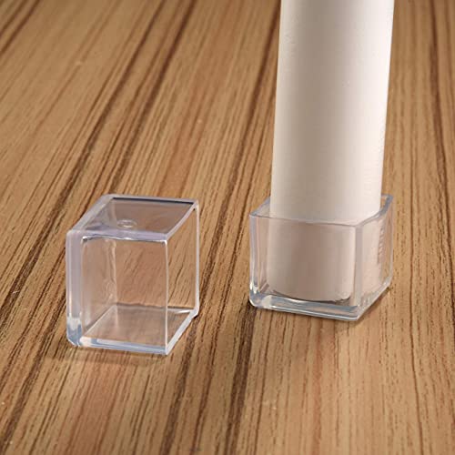 16Pcs Square 30x30mm Silicone Chair Leg Floor Protectors, Chair Leg Caps, Furniture Foot Protectors, Free Moving Table Leg Covers, Stool Leg caps to Prevent Hardwood Floor Scratches and Reduce Noise by SKYPRO - Used condition - Image 8