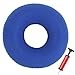 Ouceanwin Emorroidi Cuscino, Cuscino Gonfiabile a Ciambella, Decubito Anello Sedile Blu, Rotondo Cuscino Ortopedico Sedile con Pompa per Infiammazioni, Problemi al coccige, Gravidanza, Parto