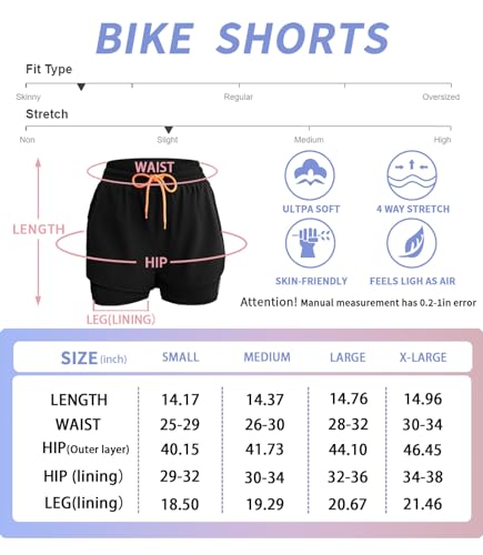 Yoakuka DK023 Women'S 2 In 1 Workout Shorts Gym Workout Yoga Running Biker Tennis Skirts Clothes Summer Black thumb #6