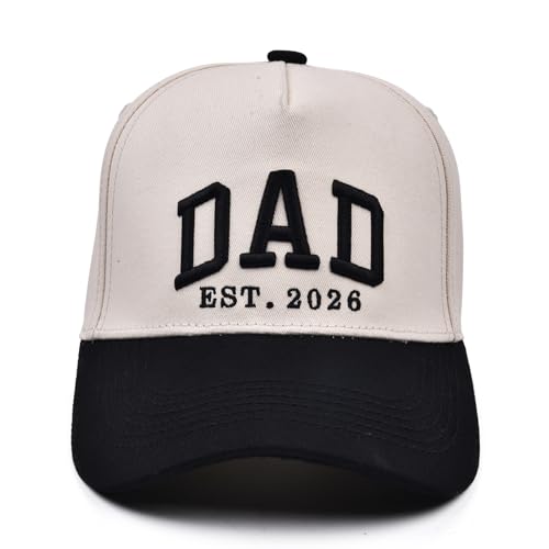 Image of Dad Hat for Men, New Dad Gifts for Husband,Fathers Day Birthday Gifts from Daughter Son Wife- Vintage Two Tone Hat for Men
