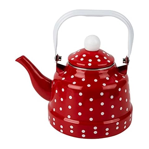 Tetera Esmaltada de Porcelana jojofuny con Mango de Cerámica 1.1L Cover