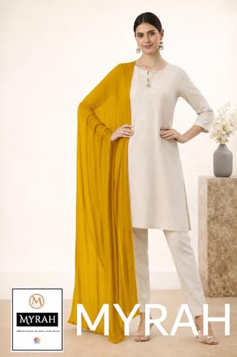 Image of MYRAH Chiffon Solid Casual Daily Use Dupatta For Women's & Girls Length - 2.50 Meter