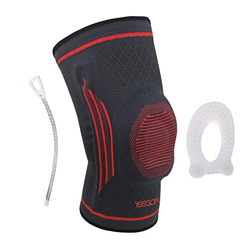 YEEGOR Knee Compression Sleeve for Men & Women - Breathable Knee Brace