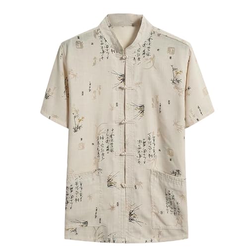 Chemise tang coton lin pour homme adepte de confort respirant
