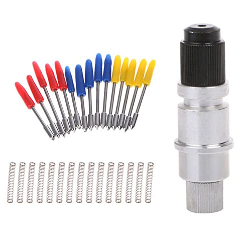 Chesoon Graphtec Klingenhalter mit 15 Stück Graphtec Cutter Plotter Schneidklingen (40/50/60 Grad) für Silhouette Cover