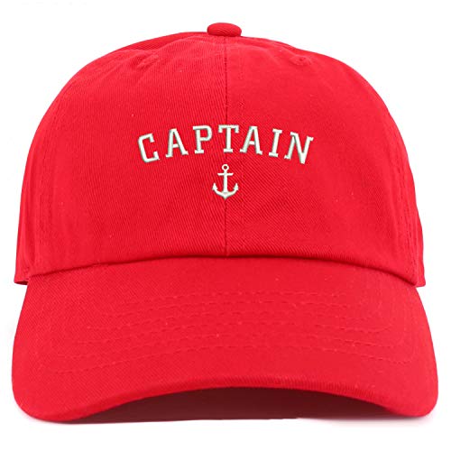 Trendy Apparel Shop Youth Captain Anchor Adjustable Soft Crown Baseball Cap
