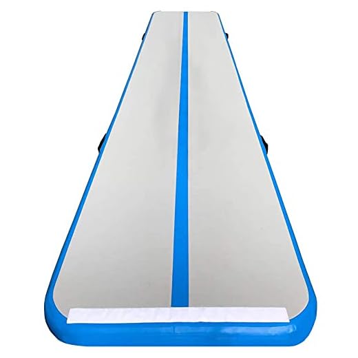 86 York 13ft Inflatable Tumble Air Track Mat with Pump for Gymnastics Home Use/Training/Cheer leading/Beach/Park Water/Parkour (13ftx3.3ftx4in, Blue)