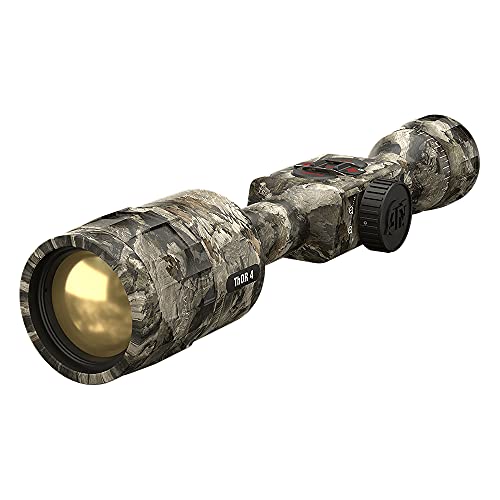 ATN MossyOak Thor 4 Smart HD Thermal Hunting Camouflage Scope w/New gen Sensor, Built-in Ballistics Calc, Video Record, Wi-Fi, 18hrs+ Battery (384x288, 4.5-18x Elements Terra) - theOpticGuru