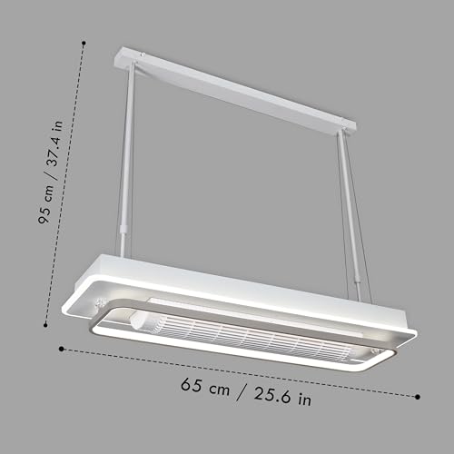 Image of Smartway - 80 Watt |65Cm|Paco Modern|Living Room|Dining|Bedroom Ceiling Fan Chandelier BLDC Noiseless Motor|Auto Rotatable Blower Fan 3 Color Mode (Warm Cold & Natural White) Remote & App