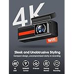 Dash Cam Front and Rear, 4k+1080P Dual Dash Camera for Cars, 1.5” WiFi Mini Dashcam with App, 170°Wide Angle Car Camera, Night Vision, 24H Parking Mode, 32GB Card Included, G-Sensor, Support 256GB Max - Image 2