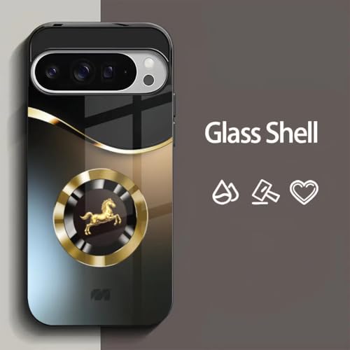 Image of MILLION CASES Crown Reins Spectra Case for Google Pixel 8a, Google Pixel 8a Back Cover Case(2024) - PC | Midnight Black