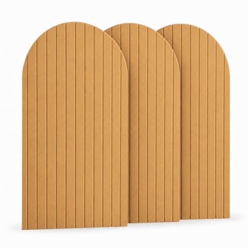 Image of MMT Acoustix Arch Felt Acoustic Wall Panel | Sound Proofing for Room |Premium Acoustic Panel |Pin Board for Wall |Sound Absorbing Panels | Arch Felt Acoustic Wall Panel |Camel| 120 x 60 cm | 1 Pcs