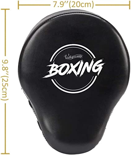 Valleycomfy B07GW7CXHT Boxing Curved Focus Punching Mitts- Leatherette Training Hand Pads,Ideal For Karate, Muay Thai Kick thumb #3