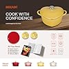 Overmont Enameled Cast Iron Dutch Oven - Heart-Shaped Pot with Lid Cookbook & Cotton Pot Holders - Mini Cookware Oven Safe to 500°F for Sourdough Baking Soups Stews - Great Gift for Wedding Birthday Housewarming 2QT Yellow #5