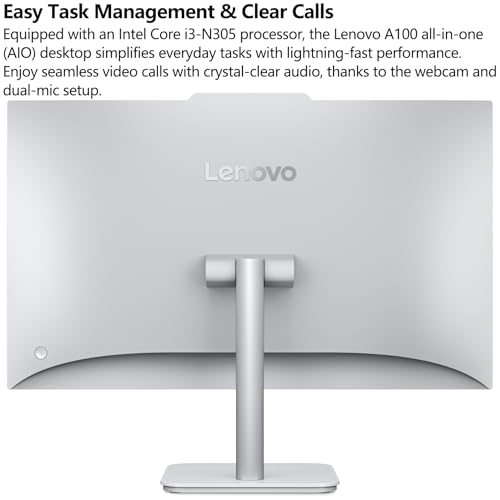 image for Lenovo 24 All-in-One Desktop Computer for Home Office, Intel 8-Core Pr