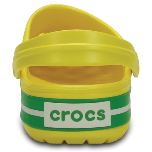 Image of Crocs Unisex Adult Crocband Clog 11016-7A8 Lemon /Grass Green M10W12