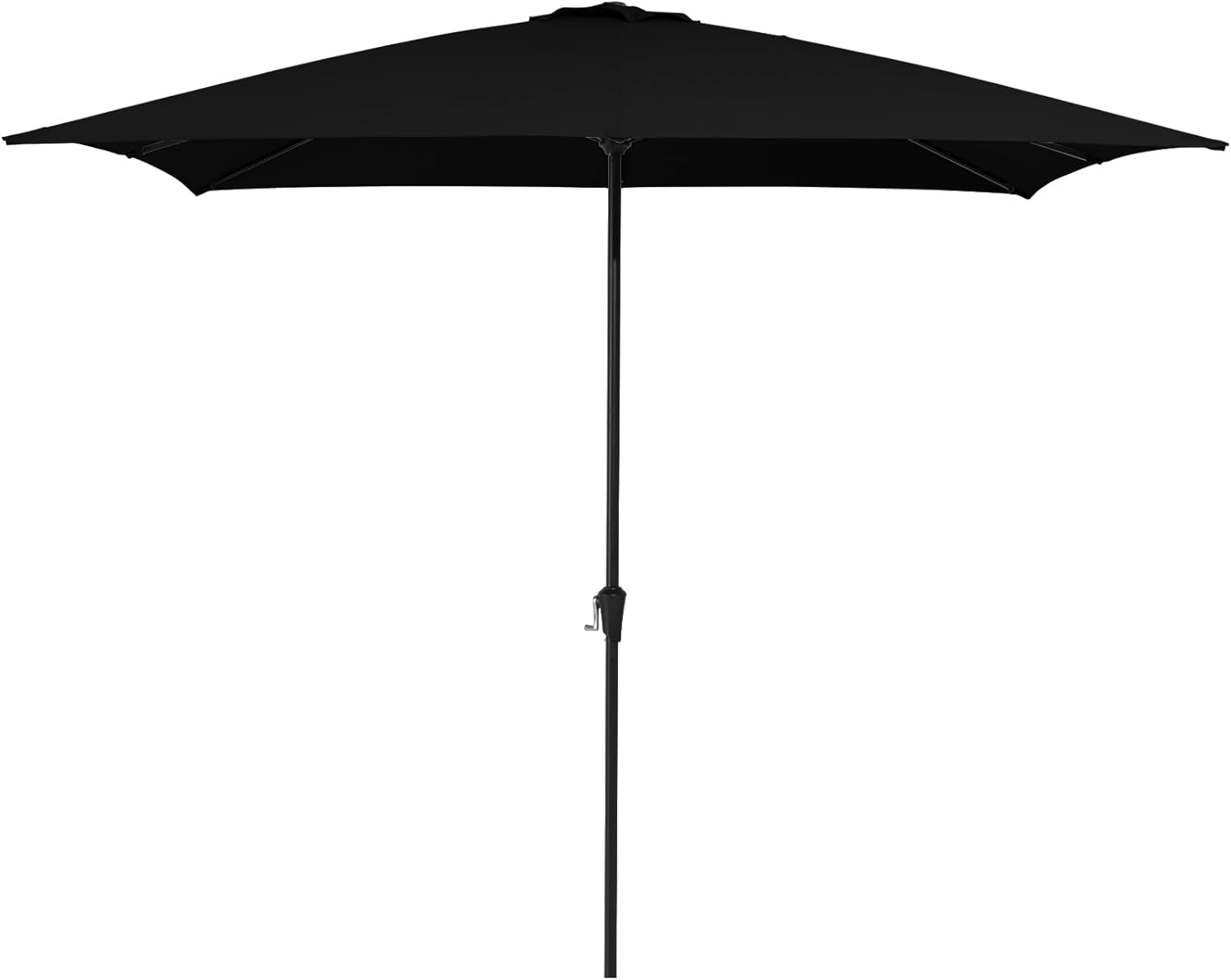 MEWAY 8x10 ft Rectangular Patio Umbrella Outdoor Umbrella with Crank, Table Market Umbrella 6 Sturdy Ribs UV Protection for Garden, Pool, Backyard, Black 8x10 ft Black