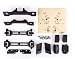 Body conversion kit, Slash 2WD (includes front & rear body mounts, latches, hardware) (for clipless mounting