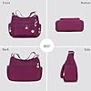 Women Nylon Crossbody Handbags Bag, Multi-Pocket Casual Cross Body Shoulder Bag with Adjustable Strap, Lightweight Messenger Bag for Women Ladies Daily Use, Travel, Shopping, Work (Black) #2