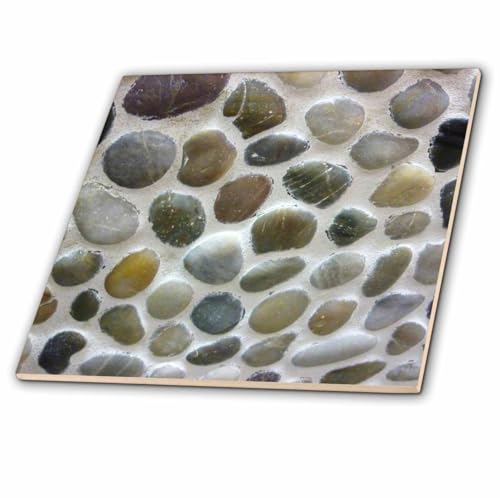 3dRose Florene Designer Textures - Blue Gray Black 12 Inch Ceramic Tile