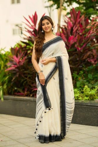 Image of H&J INNOVATION Women's SOFT LILAN SLAB ATTRACTIVE CHARMFULL BEAUTIFUL RICH PALLU & JACQUARD WORK RUNNING EXCLUSIVE BORDER 5.5 Meter Saree| 0.8 Meter Unstitched Blouse Piece HJ-5818