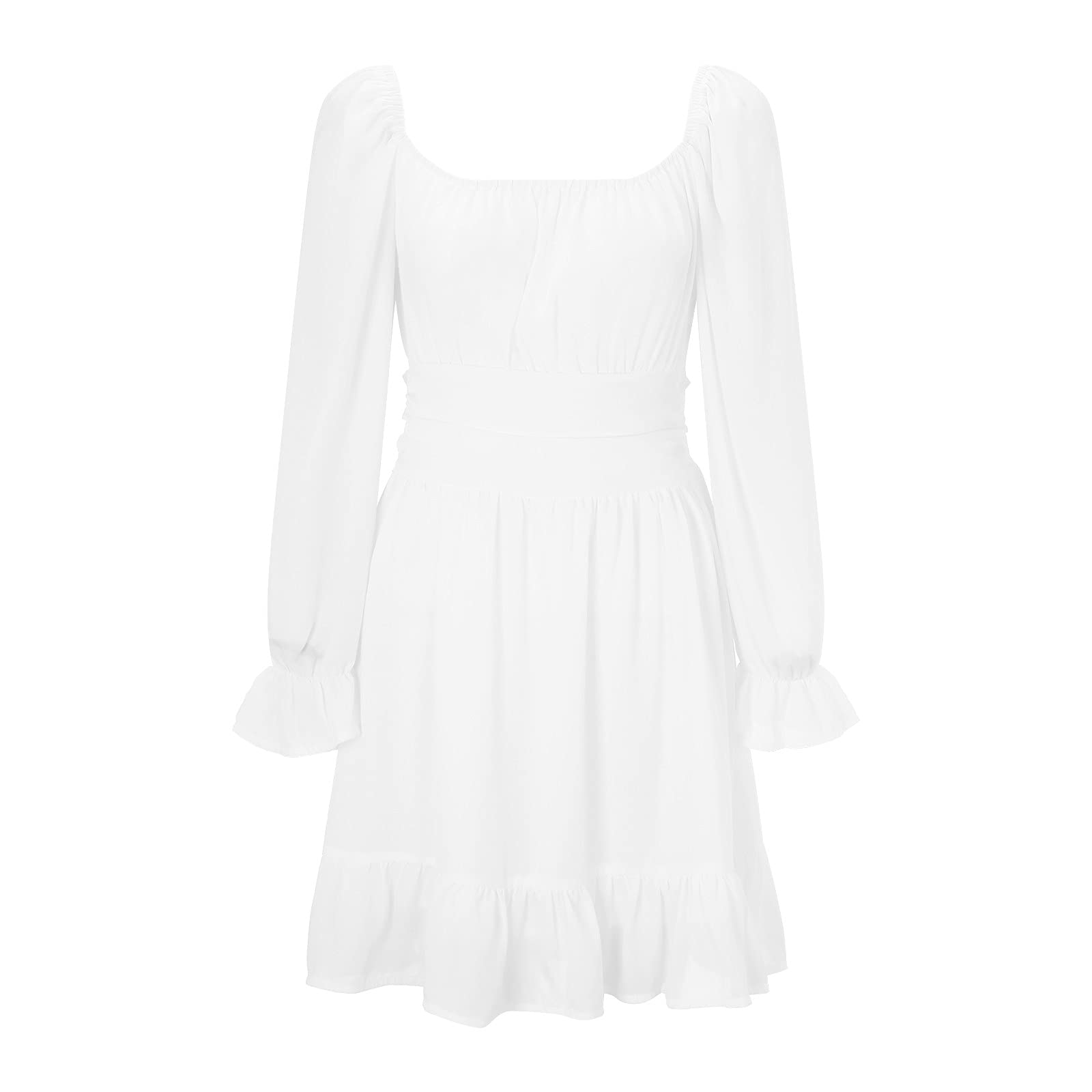 2026 Femme Chiffon carré Coupe Dos fête élégante Longue Jupe Volants Plage