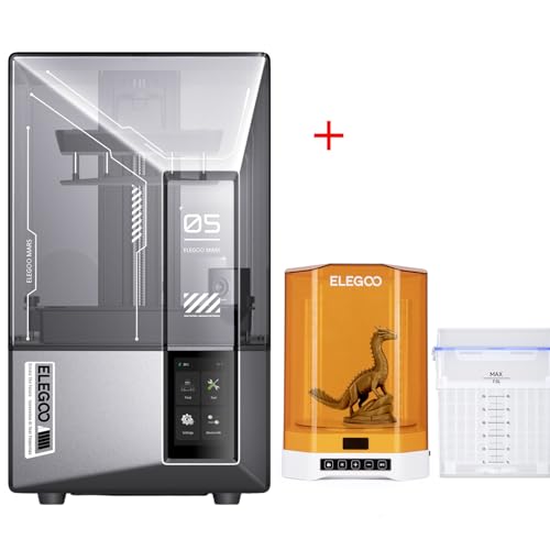 ELEGOO Mars 5 Ultra Resin 3D Printer and ELEGOO Mercury Plus V3.0 Wash and Cure Station