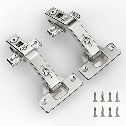 1 Pair 135 Degree Lazy Susan Hinges,Full Overlay Concealed for Cabinet,Cupboard,Folded Door,Combination with Screws(Regular)