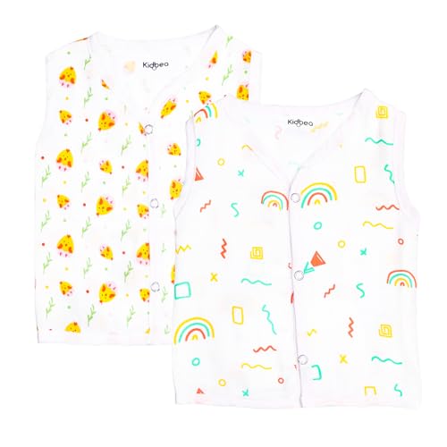 Image of Kidbea Unisex Baby Muslin Jhabla with Cute Prints | Summer Jhabla Shirt | Soft, Comfortable & Lightweight for Newborn & Infants