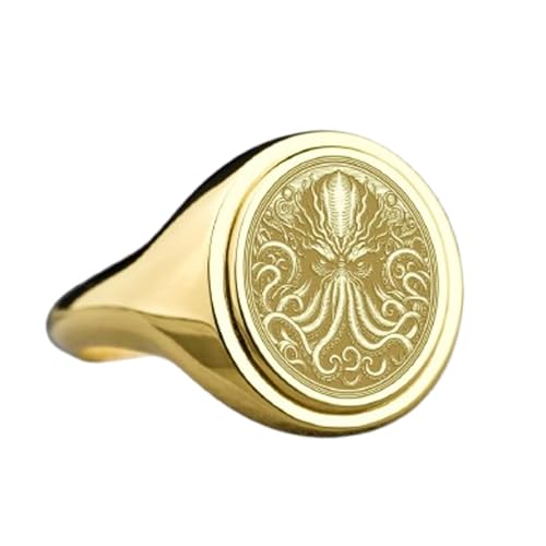 Bague en argent sterling 925 chevalière marine ajustable de taille 5 à 12,5 US