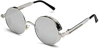 Steampunk Round Sunglasses Men Women Anti-UV Polarized Metal Frame Retro Sun Glasses Mirror UV400 Brand Design Women and Men Eyewear Polarized Vintage Outdoor Sunglasses